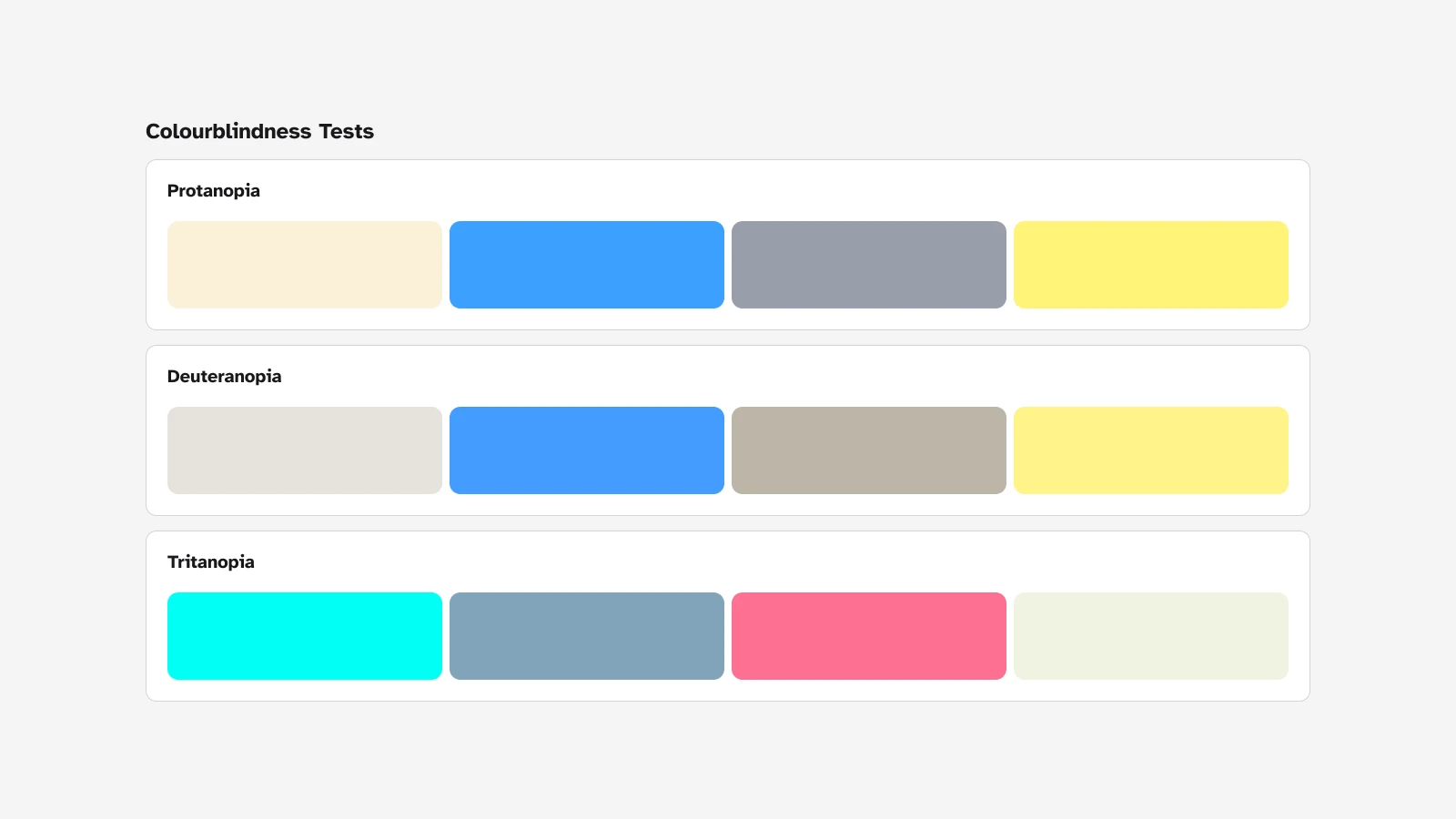 Testing colourblindness