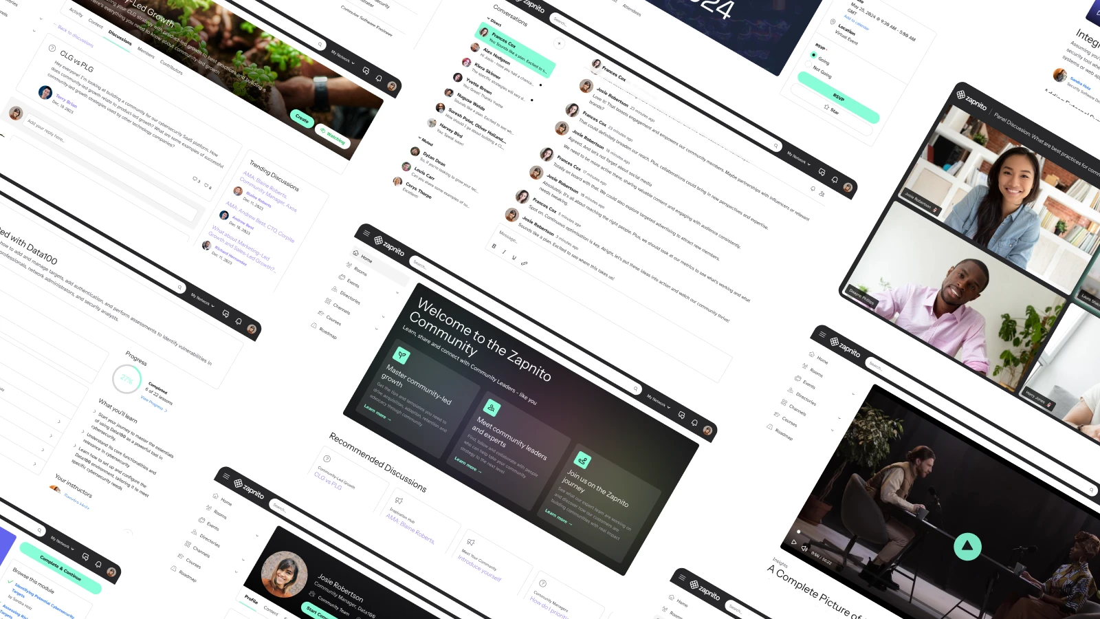 Zapnito platform screens
